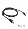 超強效抗干擾USB2.0｜USB A公-B公 -黑色/透藍- 1.5米/3米/5米/10米