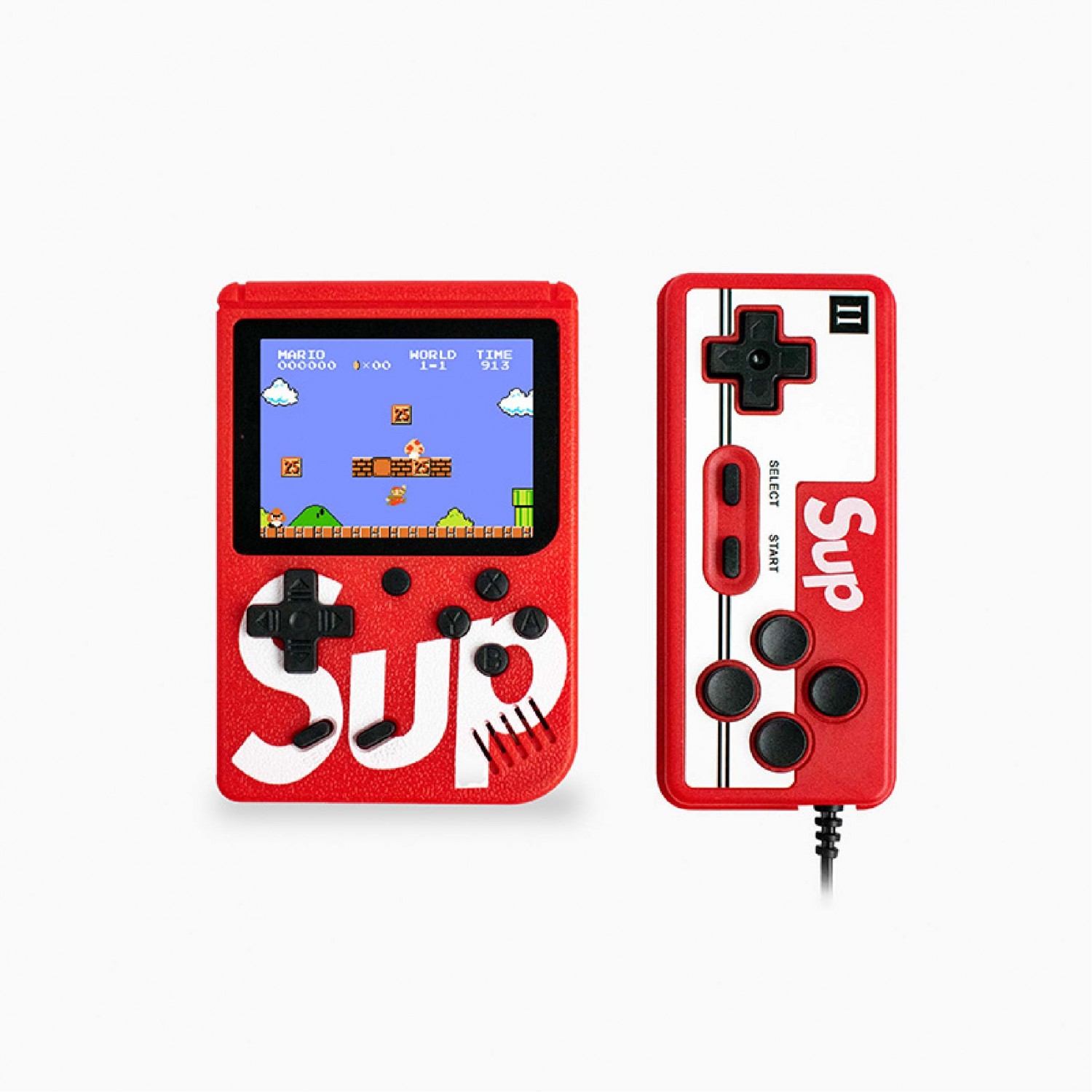 SUP掌上復古遊戲機400合一｜黑/紅