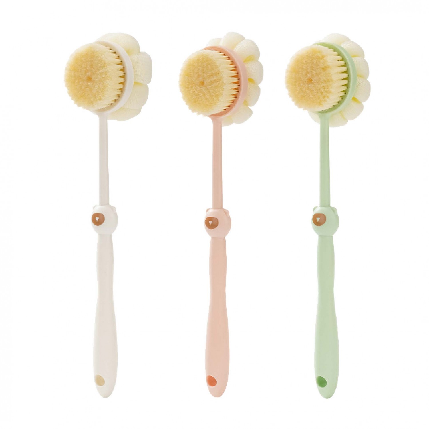 兩用小熊沐浴刷｜白/粉/綠