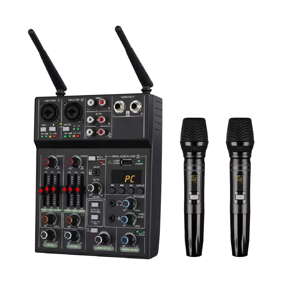 藍芽調音台 麥克風二合一K歌套裝｜5頻混音