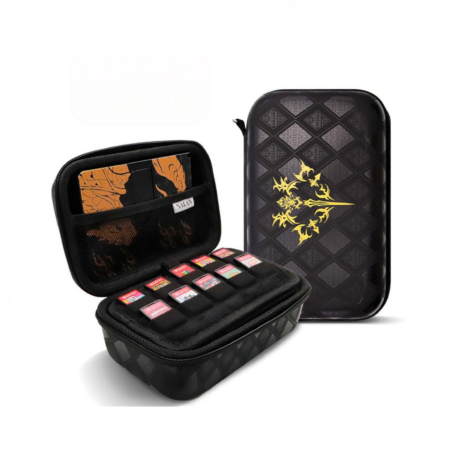 Switch 遊戲卡帶收納包100枚｜破曉傳奇/皮卡丘