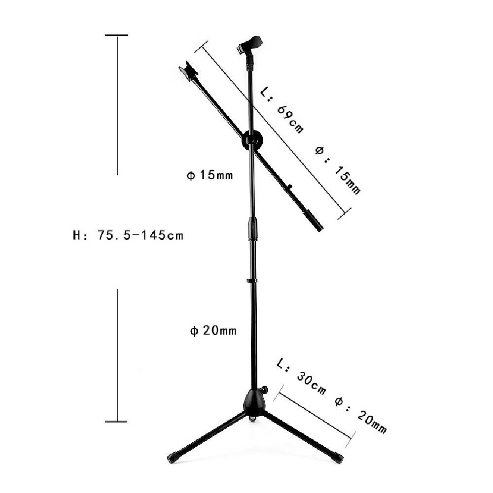 三腳落地支架|附麥克風夾 三腳落地支架|附麥克風夾