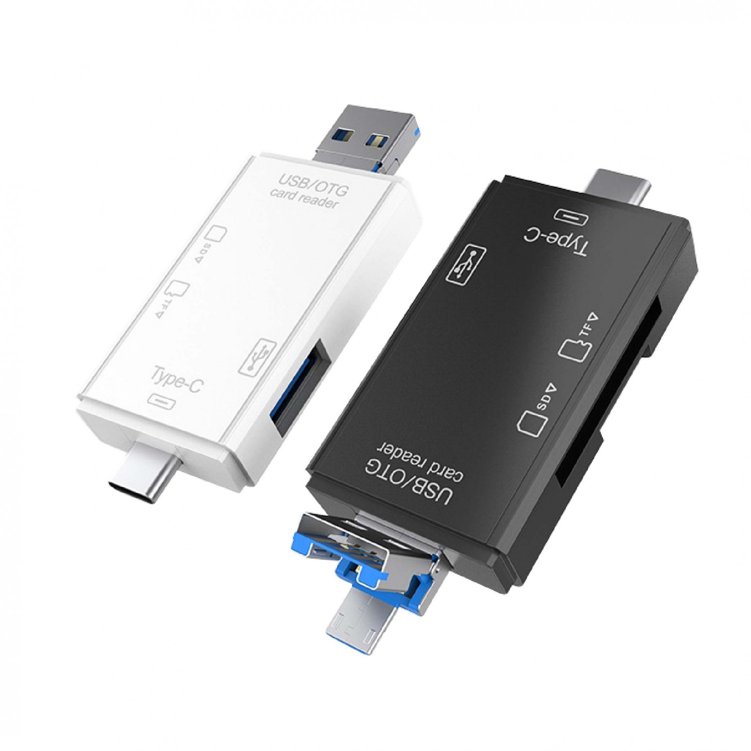 六合一多功能讀卡機｜黑/白｜USB/Type-C/TF/SD/Micro