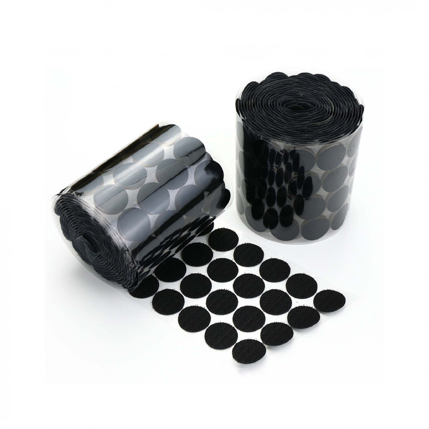 圓形背貼魔鬼氈｜黑/白/透明