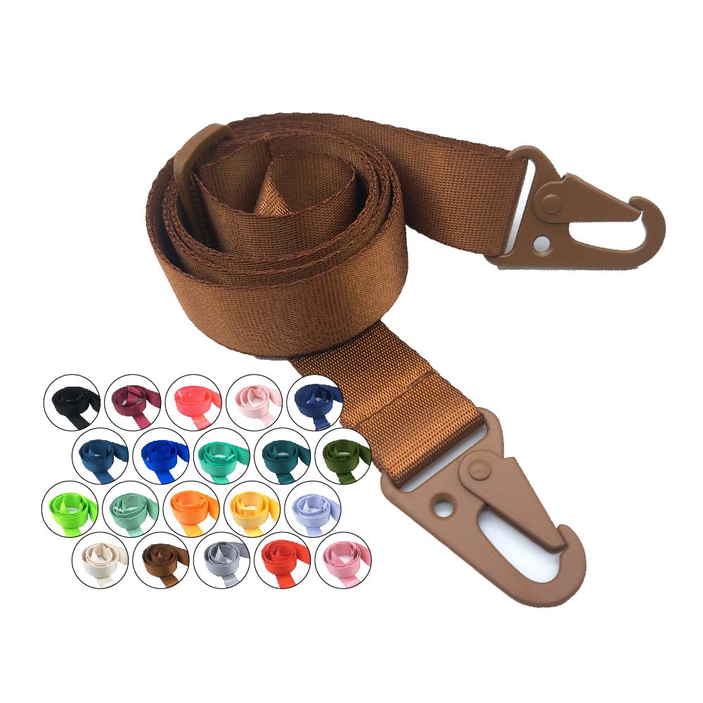 頸掛/斜背兩用鷹嘴扣肩帶｜20色/寬2.5cm