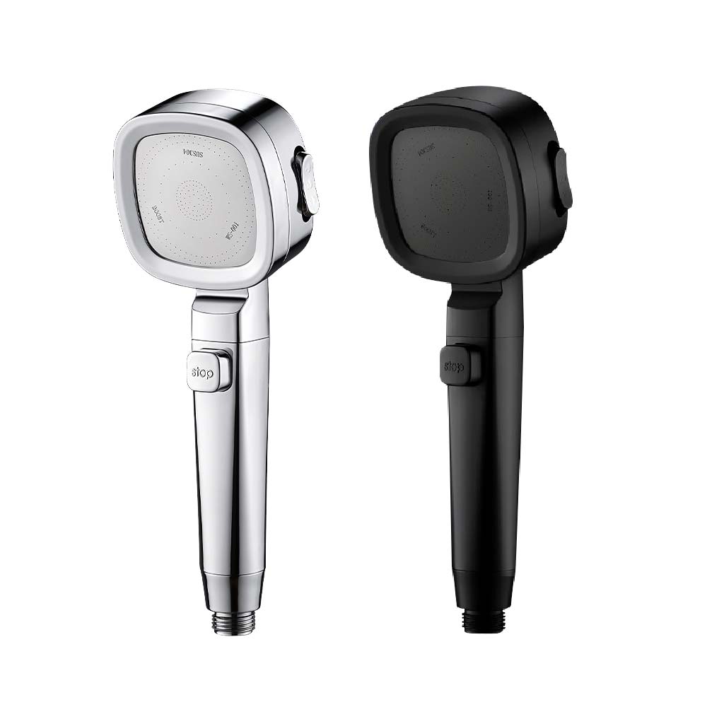 3段/5段式軟管增壓蓮蓬頭｜附2米軟管+免打孔支架