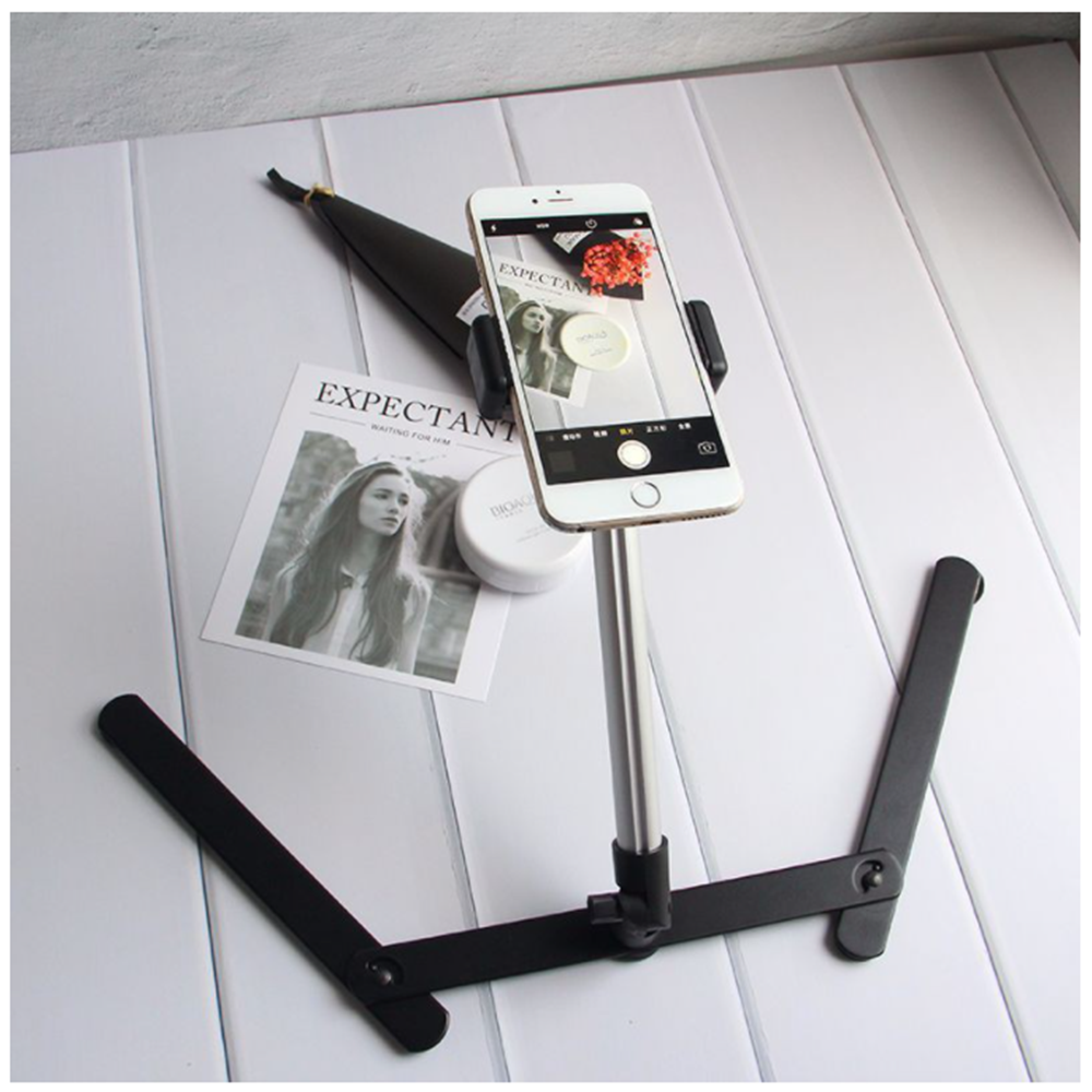 桌上型多功能俯拍支架 (可裝燈夾 / 手機夾 )