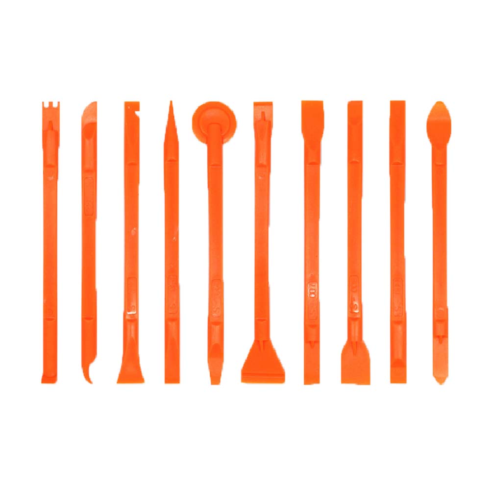 塑膠雙頭翹棒/撬棒10件套｜黑/藍/綠/橙