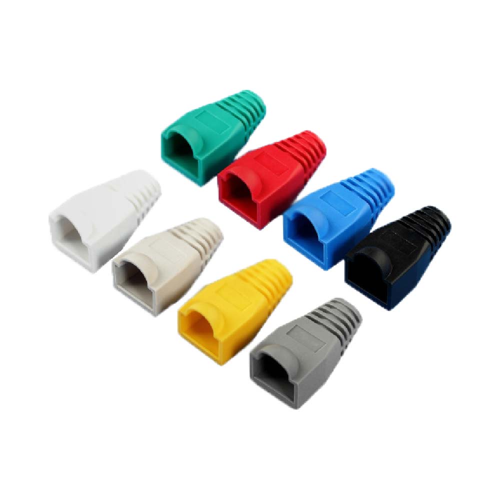 RJ45水晶頭彩色保護套｜黑/白/灰/紅/黃/綠/藍