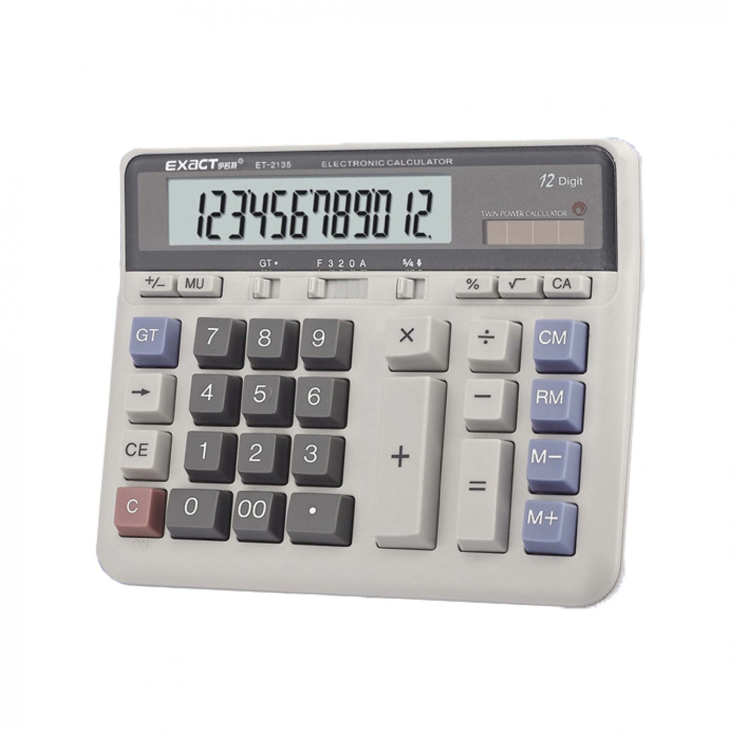 財務會計專用 數顯計算機｜灰白大面板