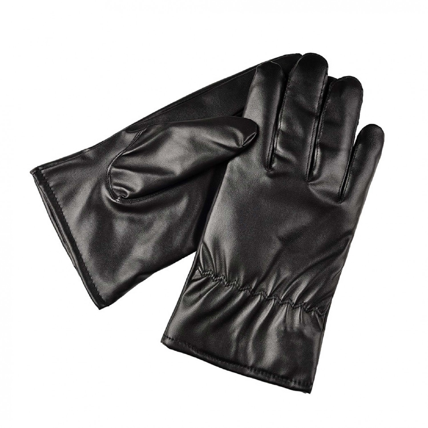 加絨PU騎行手套｜5指觸屏