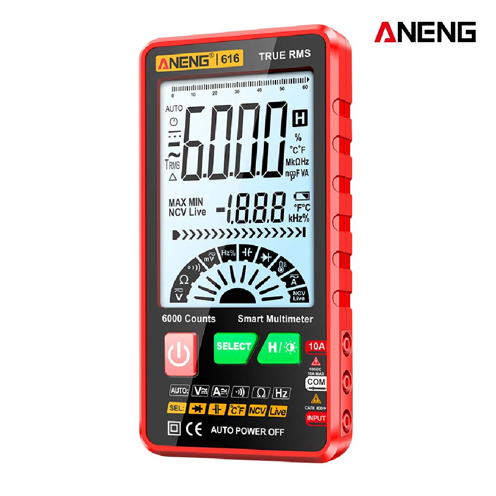 ANENG 高精度數位顯示全自動電容防燒萬能表｜SY-616