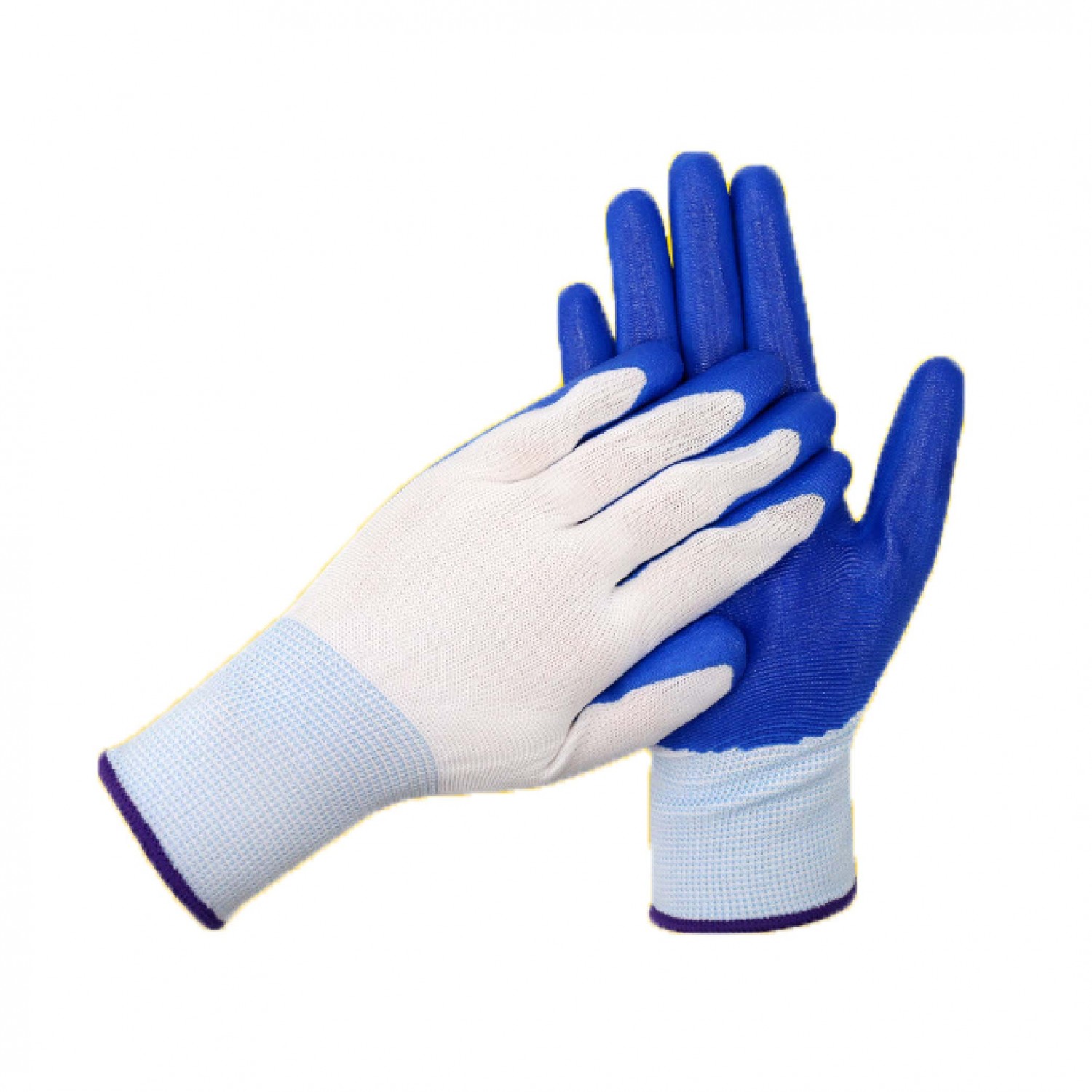 13針耐油尼龍丁晴手套｜黑/藍｜一對售