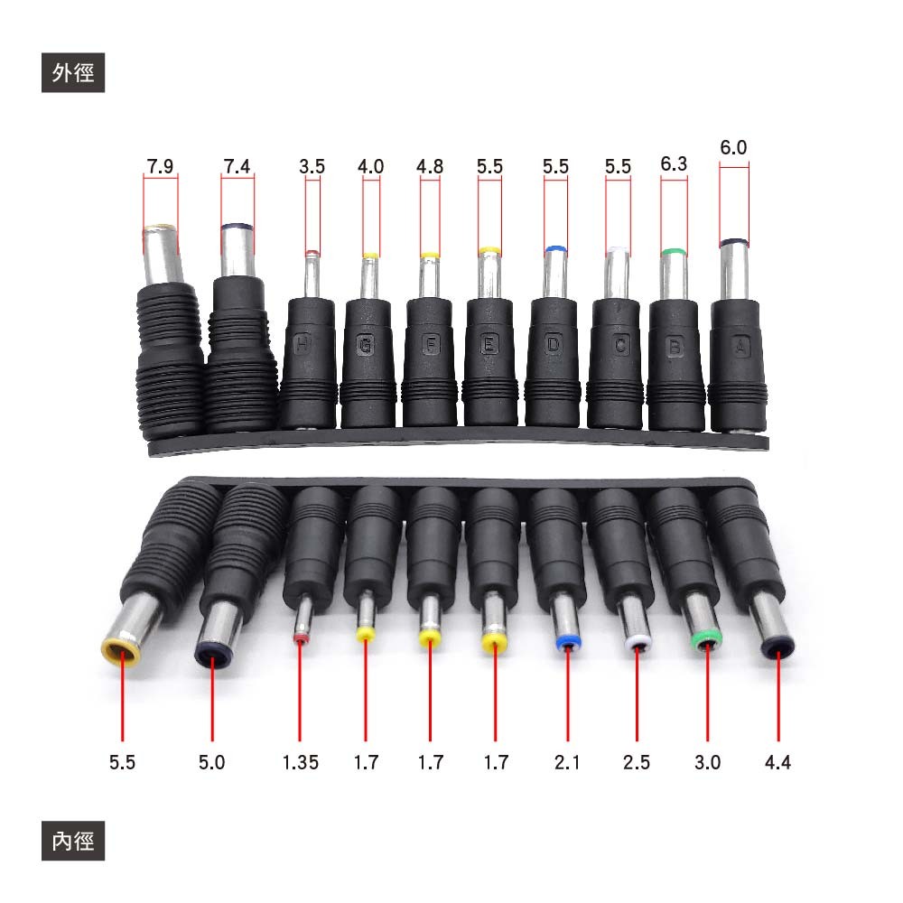 DC轉接頭|5.5x2.1母轉直頭10件套 DC轉接頭|5.5x2.1母轉直頭10件套