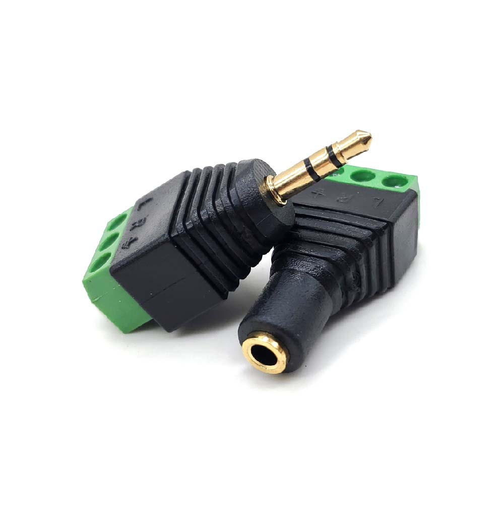免焊接 3.5mm音源轉綠色端子|一環2節/二環3節/三環4節|2Pin/3Pin/4Pin端子 免焊接 3.5mm音源轉綠色端子|一環2節/二環3節/三環4節|2Pin/3Pin/4Pin端子