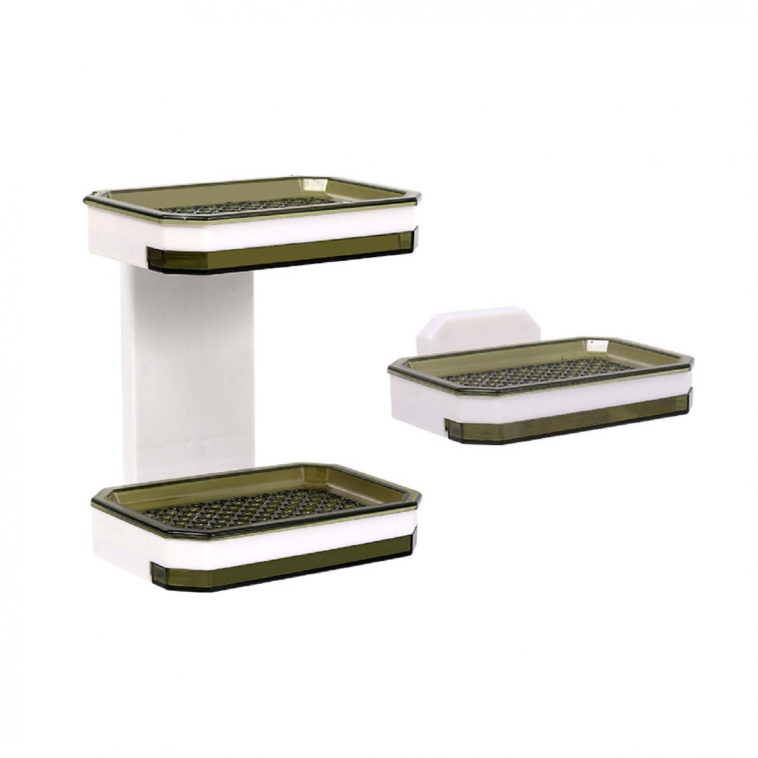 免打孔 壁貼瀝水肥皂盒｜單層/雙層