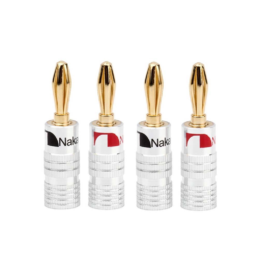 免焊接 中道Nakanichi 香蕉插頭4mm純銅鍍金