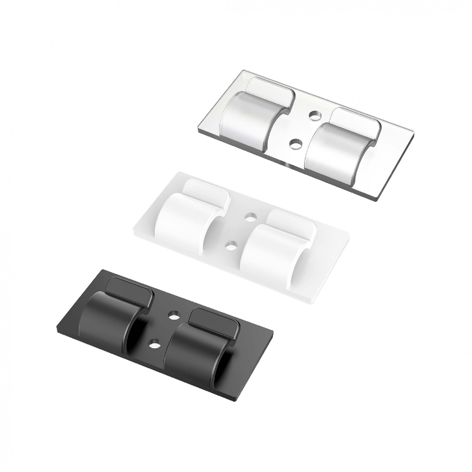 雙孔固線夾｜黑/白/透明