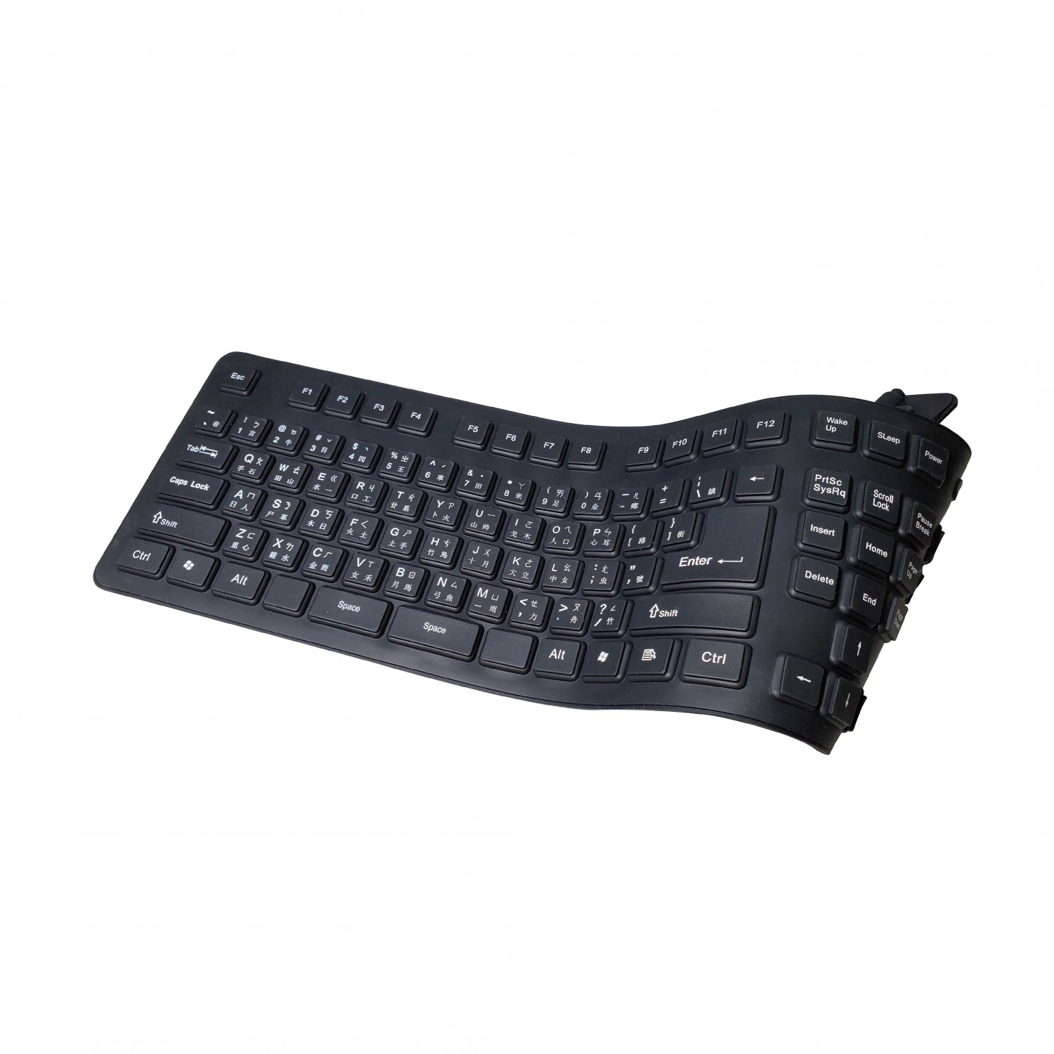 防水矽膠USB有線果凍鍵盤 