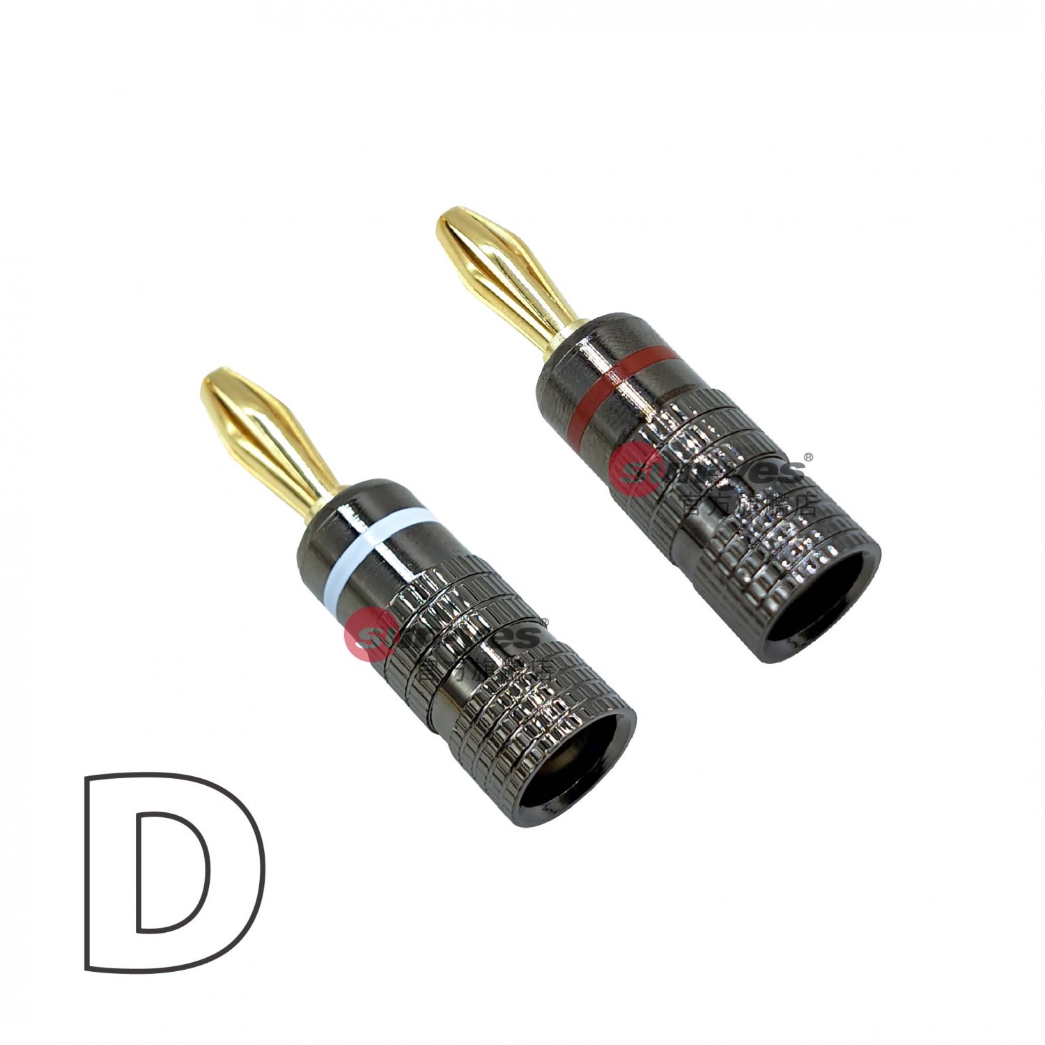 免焊接 香蕉插頭4mm|銅鍍金/鋁合金 免焊接 香蕉插頭4mm|銅鍍金/鋁合金