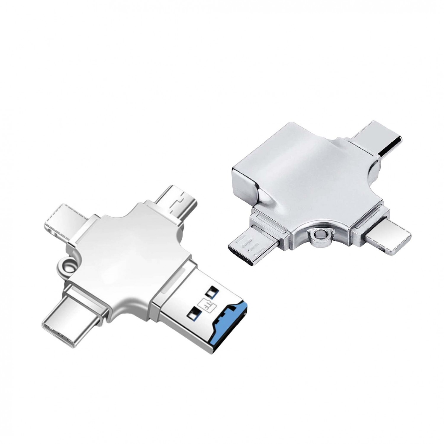 USB四合一轉接頭｜轉Micro/Type-C/Lightning/TF卡