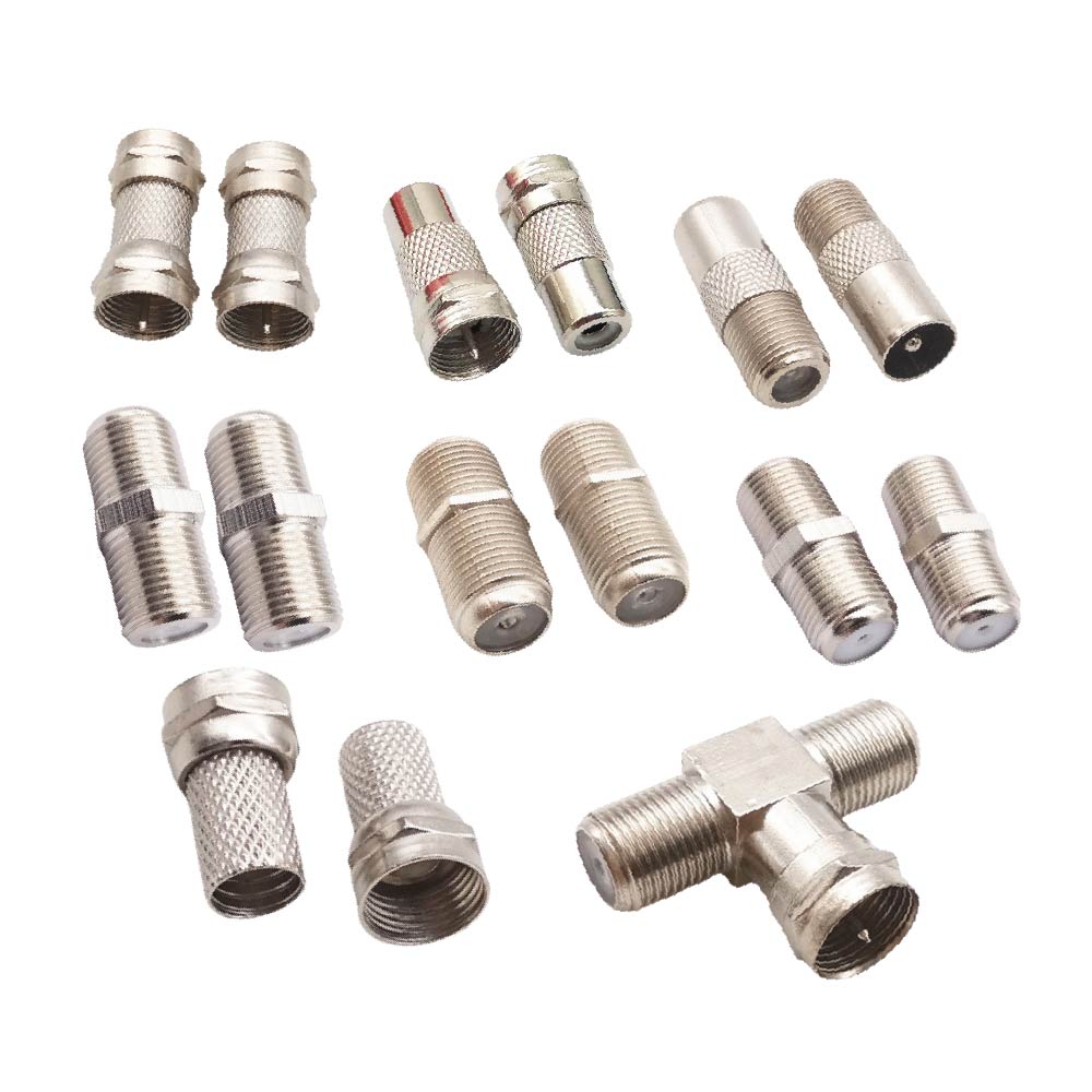 F公母RG60英制/公制電視影像轉接頭｜RCA/天線/自緊式