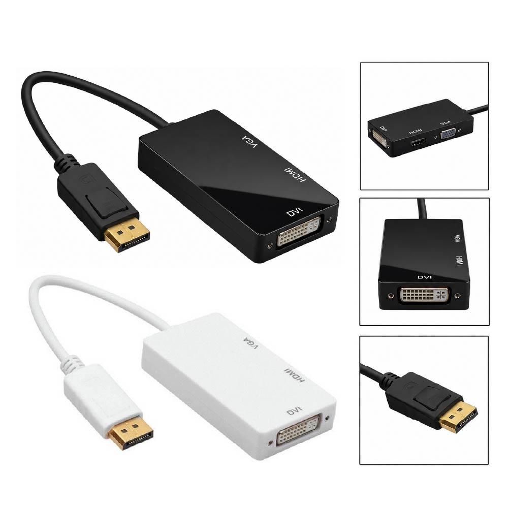 DP轉DVI/HDMI/VGA三合一轉接器