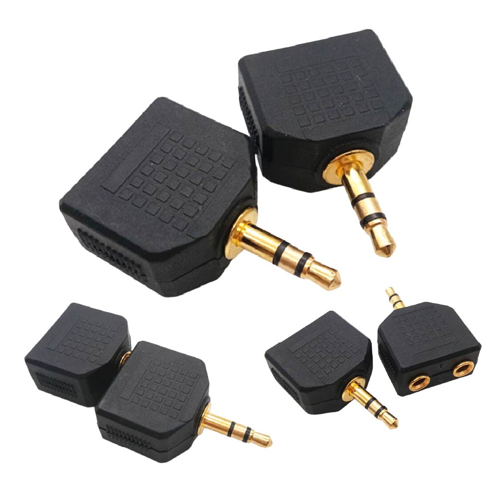 3.5mm公轉母雙聲道音源轉接頭｜二環｜一分二