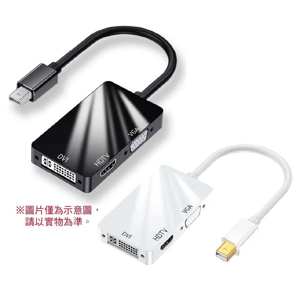 Mini DP 轉 HDMI/VGA/DVI 3合1 轉接器