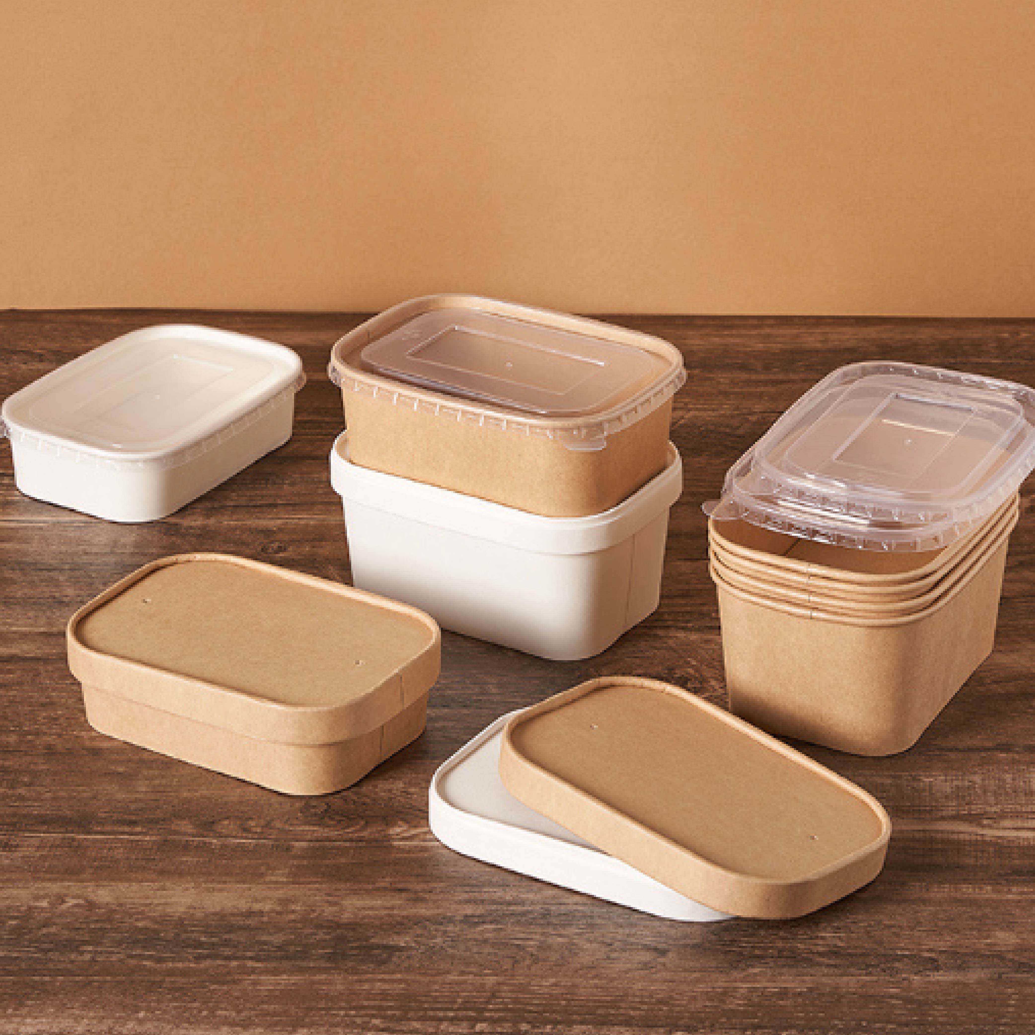 免洗餐具｜牛皮紙方型餐盒