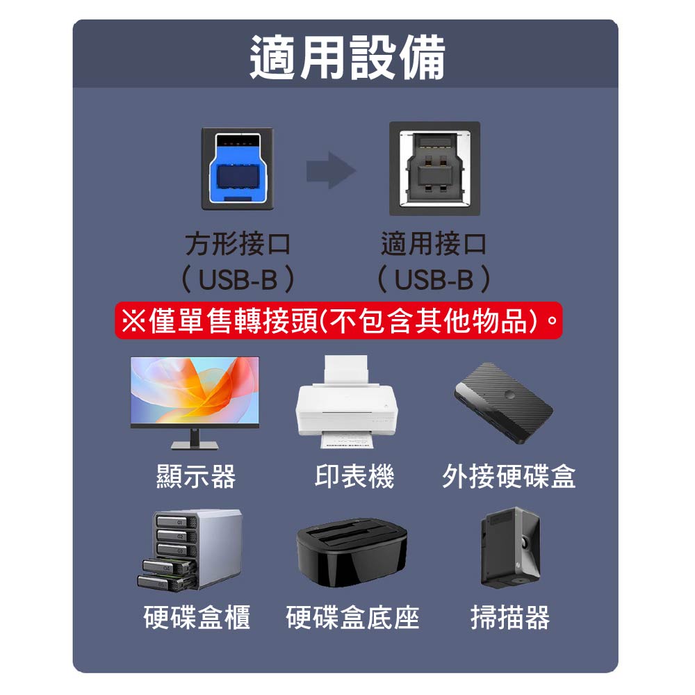 TypeC轉USB-B公母數據轉接頭-安卓蘋果WINDOWS均適用 TypeC轉USB-B公母數據轉接頭-安卓蘋果WINDOWS均適用