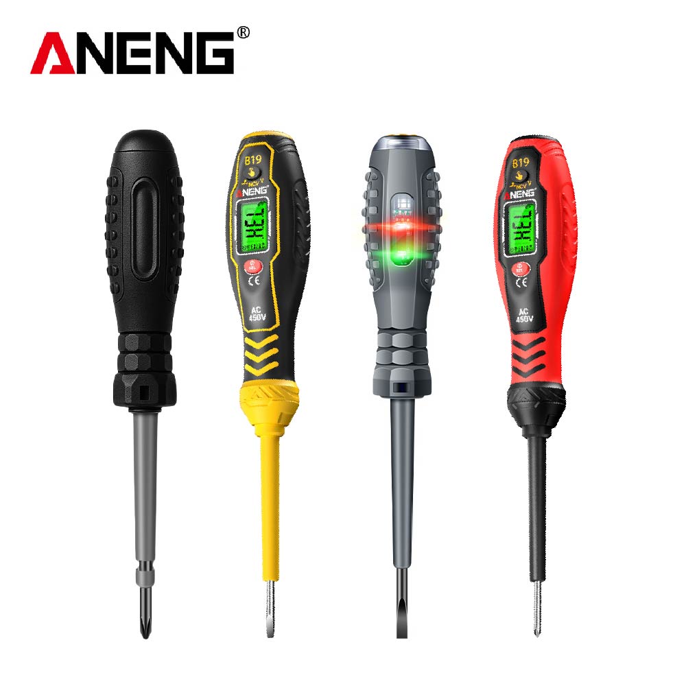 ANENG高彩燈一字/十字兩用螺絲起子測電筆｜一般/雙頭/專業數顯款