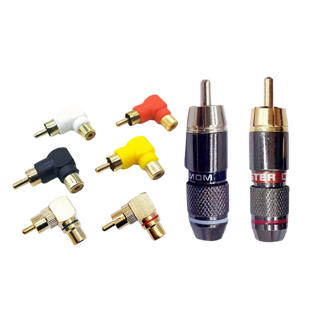 RCA公轉母彎頭轉接頭