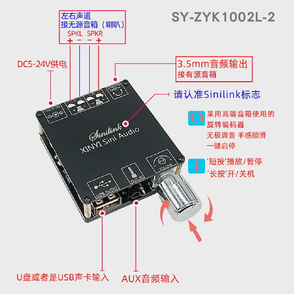 10W~200W 迷你5.0數字功放板|可濾雜訊 10W~200W 迷你5.0數字功放板|可濾雜訊