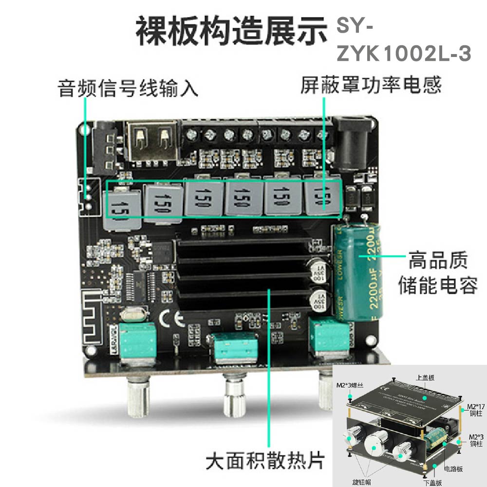 10W~200W 迷你5.0數字功放板|可濾雜訊 10W~200W 迷你5.0數字功放板|可濾雜訊