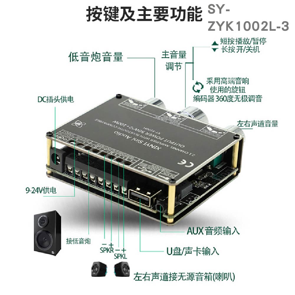 10W~200W 迷你5.0數字功放板|可濾雜訊 10W~200W 迷你5.0數字功放板|可濾雜訊