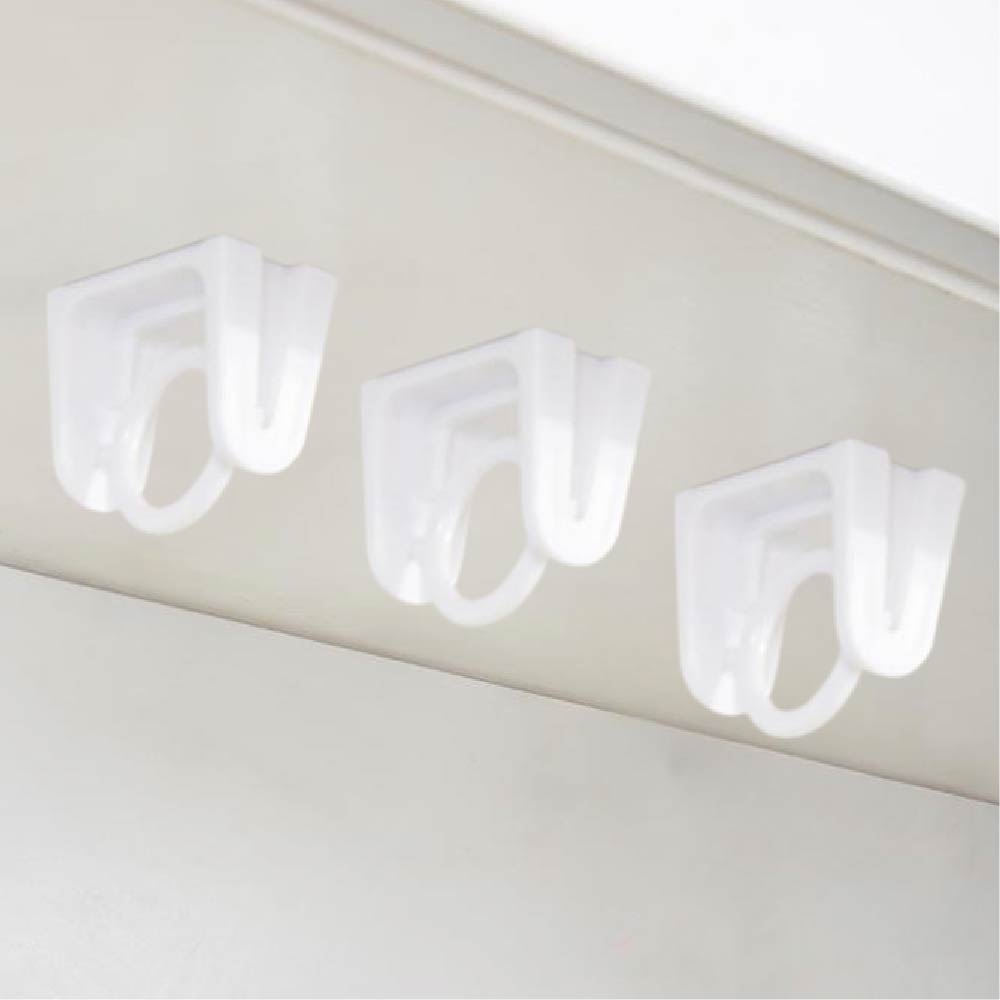 黏貼式 浴掛桿支架固定座/夾｜可轉向圓環｜無痕掛勾/不留痕跡/強力承重/牆面夾