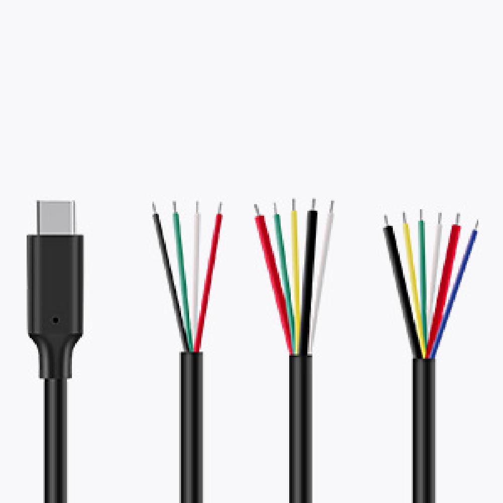 Type-C公帶芯線｜一體注塑｜4芯/5芯/6芯