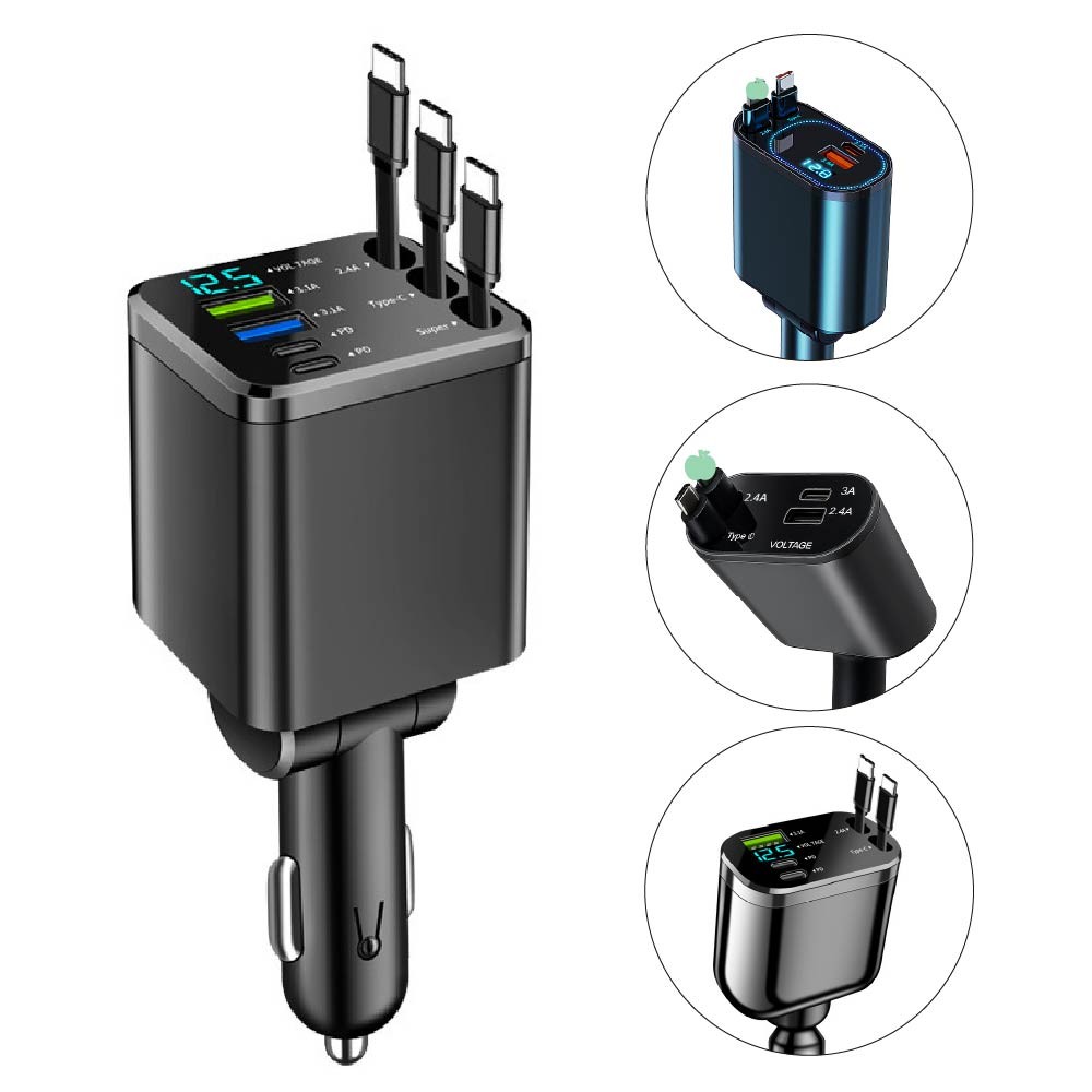 最高120W多合一快充車用充電器｜12V~24V均可使用｜一拖四~七｜有PSE認證