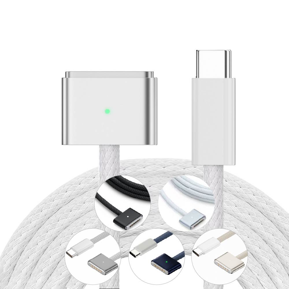 Type-C轉magsafe3-140W快充編織線｜2米