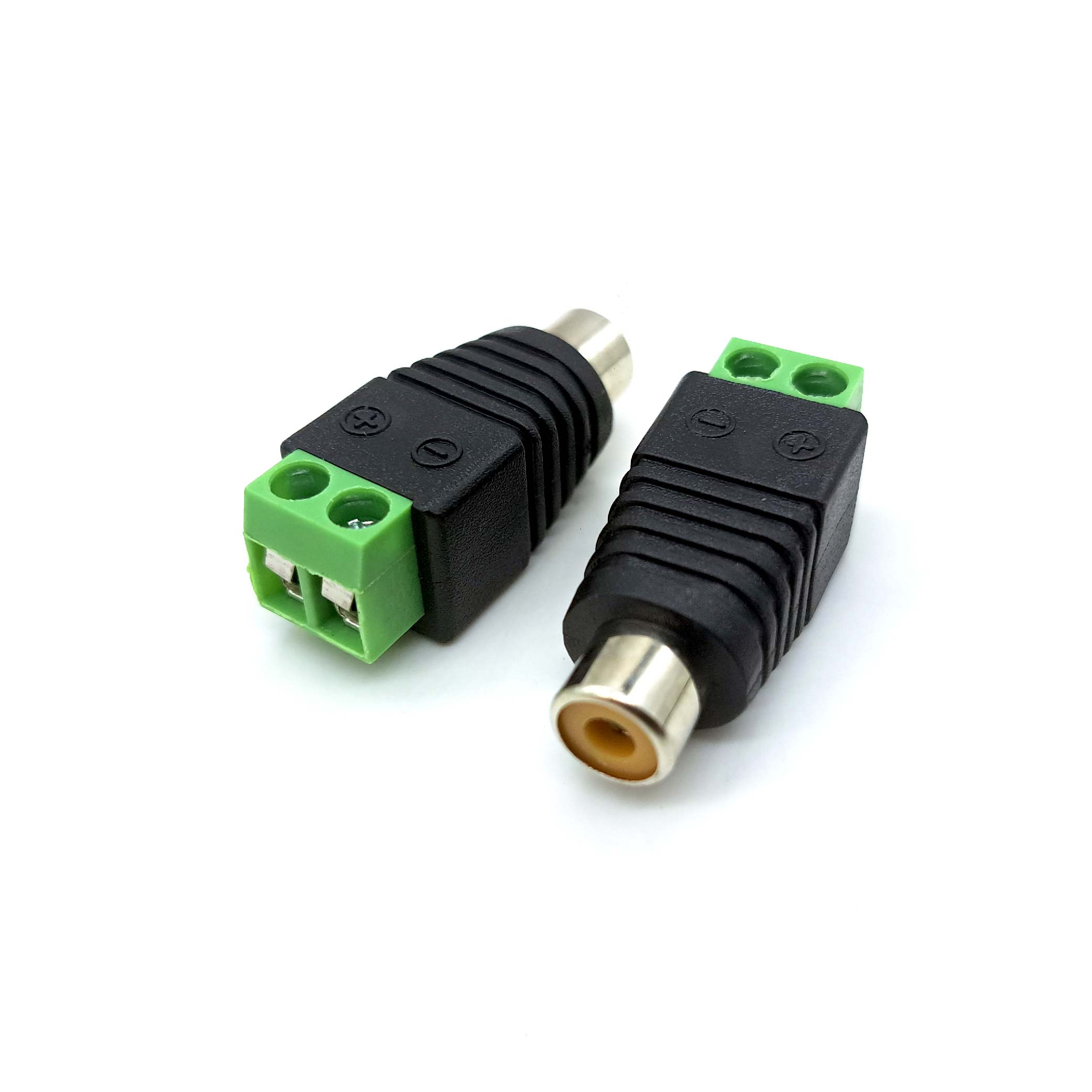 免焊接 RCA蓮花公頭 轉 2Pin端子 免焊接 RCA蓮花公頭 轉 2Pin端子