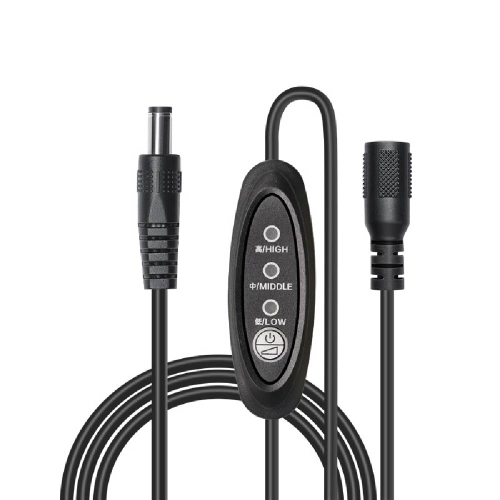DC+USB公對母三檔調速開關線｜適用5V2A