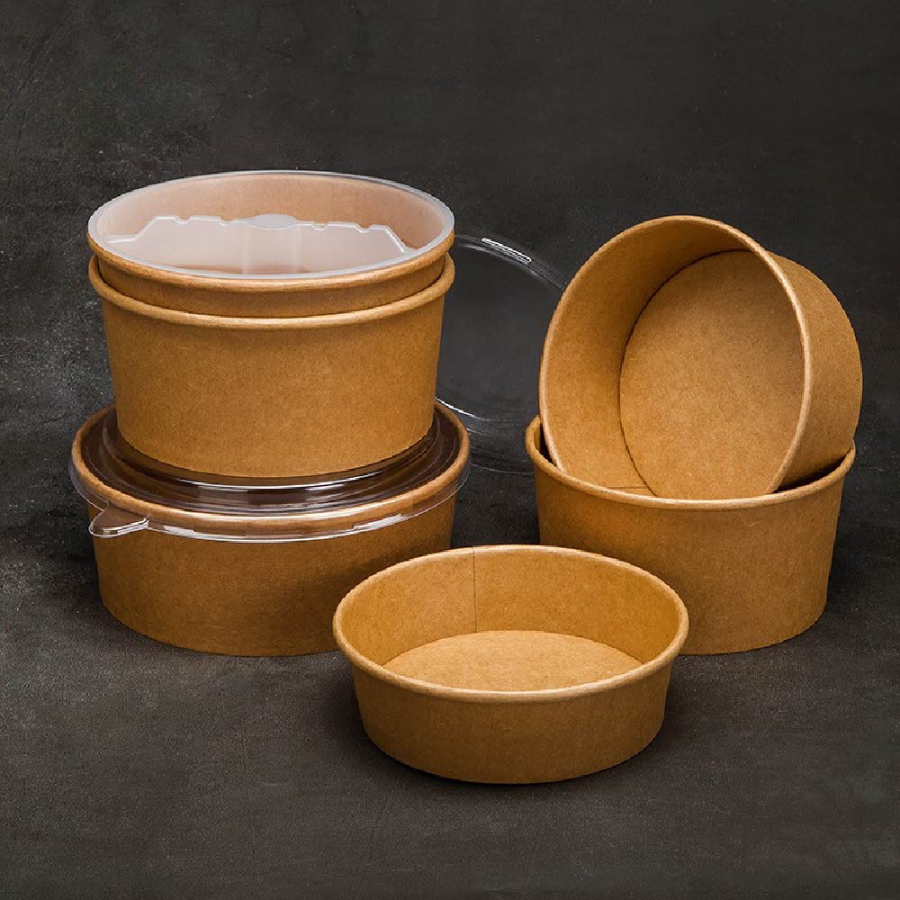 免洗 加厚圓形牛皮紙餐盒