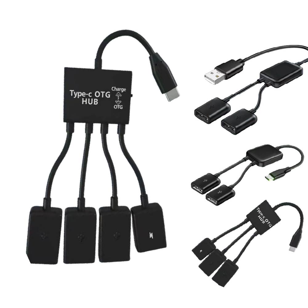 USB/Type-C 公轉母hub分線器/OTG多功能轉換線｜1對2~4｜0.18~0.37米