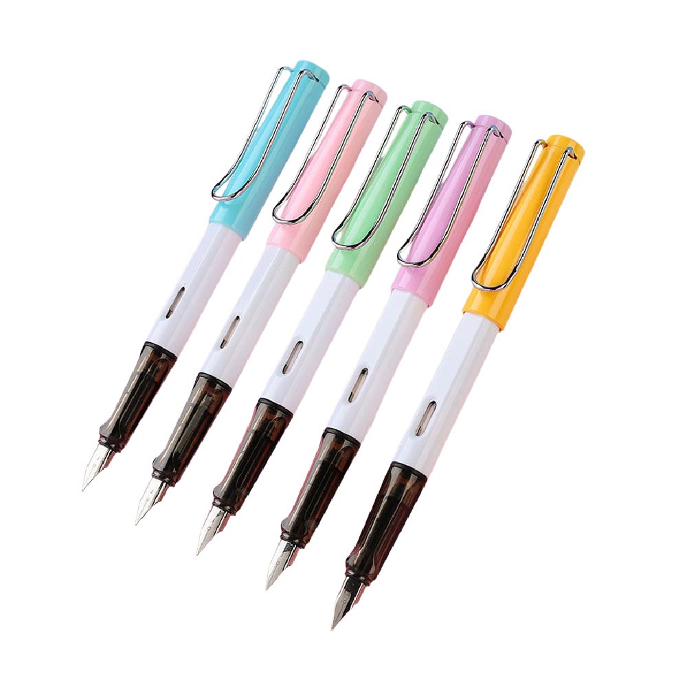 多彩色學生練字墨水兩用鋼筆｜素色/透明/漸層色
